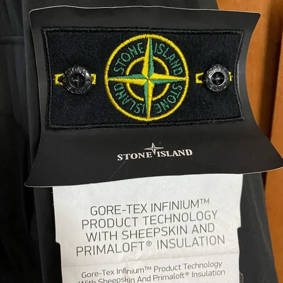 Stone Island Long Coat Size M Black